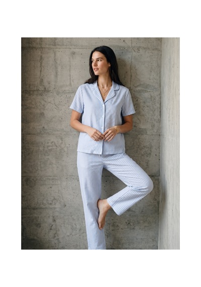 Norcia Sports V Yaka Düğmeli Casual Mavi Pijama Takımı Çok Renkli - 929323043 Çok Renkli - 929323043 Çok Renkli