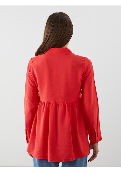 Lcw Comfort Kırmızı Regular Fit Kadın Gömlek Tunik Lcw Comfort Kırmızı Regular Fit Kadın Gömlek Tunik