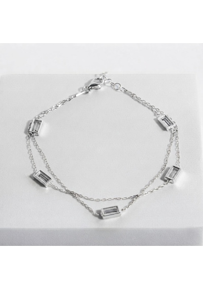 Zirkon Taşlı Zincir Bileklik 718556 Silver Gümüş