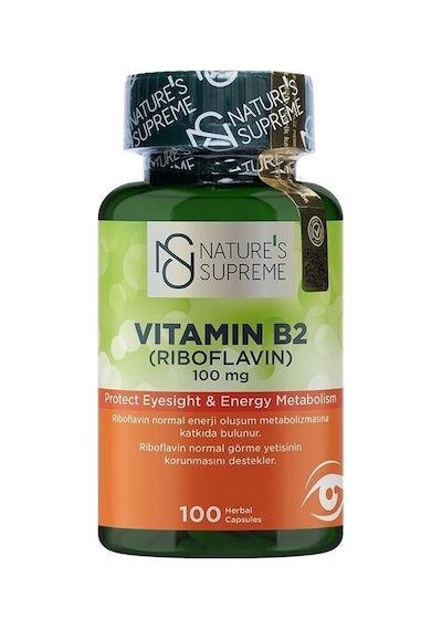Nature's Supreme Vitamin B2 100 MG 100  Kapsül