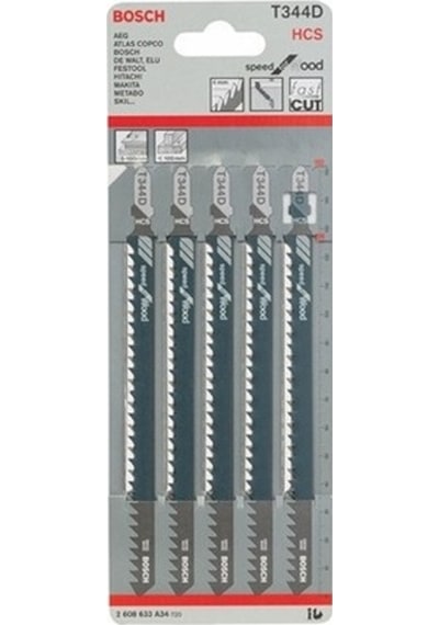 Bosch T 344 D Speed For Wood Dekupaj Testeresi Bıçağı 5'Li - 2608633A34