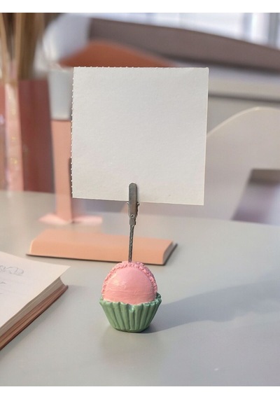 Makaron Temalı Fotoğraf - Not Tutucu Hediyelik Pembe