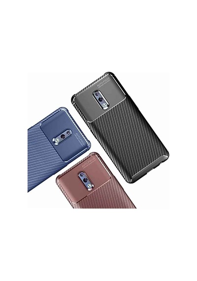 Oppo Reno Karbon Desenli Negro Silikon Kılıf