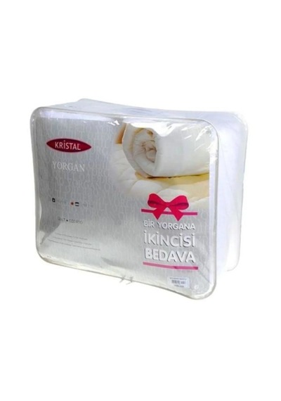 Kristal Çift Kişilik Yorgan İkincisi Bedava Yorgan 195x215 Beyaz