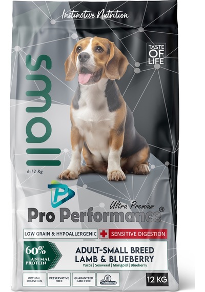 Pro Performance Adult Dog Küçük Irk Kuzulu Ve Yabanmersinli 12kg