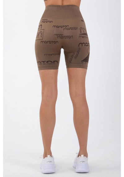 Maraton Active Slimfit Kadın Koşu Kakao Şort 818015-kakao