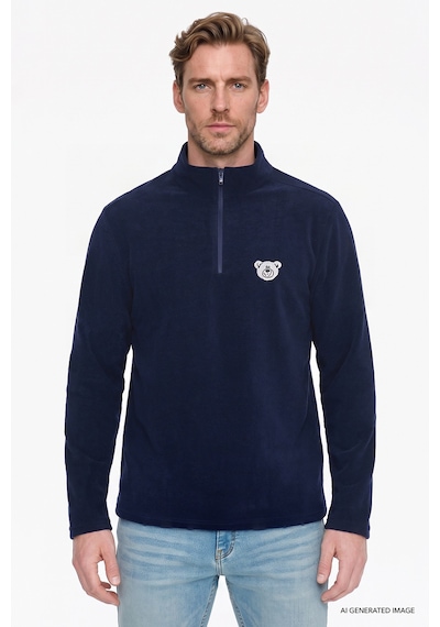 Ac&Co / Altınyıldız Classics Erkek Lacı Anti-pilling Tüylenme Yapmayan Soğuk Geçirmez Standart Fit Bato Yaka Sweatshirt Polar
