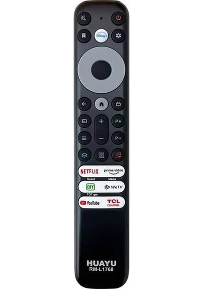 Huayu Tcl Rm-l1768 - Rc902v - Rmr1 Netflix-prime Video-guard-media-youtube Tuşlu Ses Komutsuz Lcd Led Tv Kumandası
