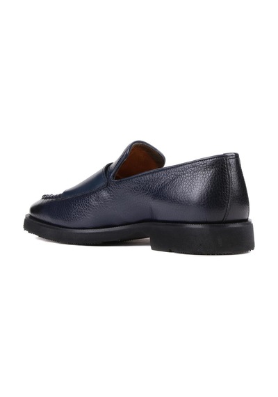 Shoetyle - Lacivert Deri Tokalı Erkek Klasik Ayakkabı 250-2750-864-lacivert