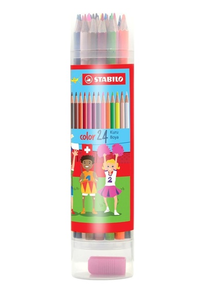 Color 1224/77 Kuru Boya Kalemi, 24 Renk, Tam Boy Diğer