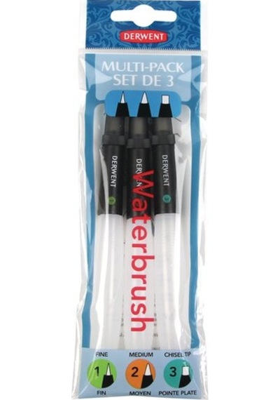 Derwent Su Hazneli Fırça Seti - 3'lü