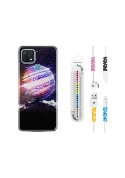 Oppo A15S Kılıf Kablo Koruyuculu Super Planet 1797