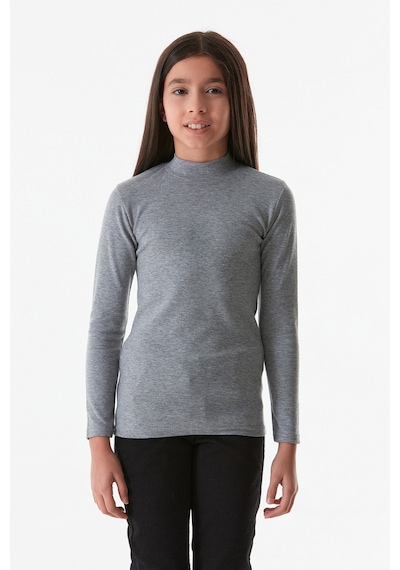 Basic Dik Yaka Kız Çocuk Body 25kcck2367206915-1-gri Gri