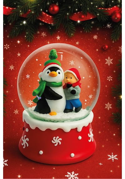 Waldern Orta Boy Kar Küresi Penguen