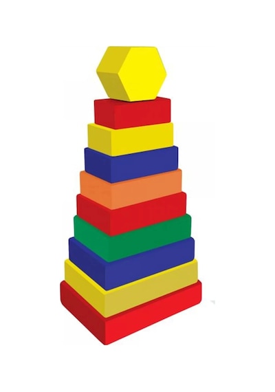 Playwood Ahşap Dikdörtgen Renkli Kule