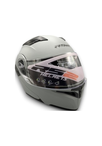 Motosiklet Rs2 Kask Çene Açılır Güneş Vizörlü Mat Grey Mat Gri