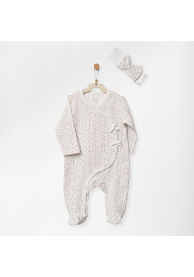 Andywawa Kız Bebek Tulum Takım - Andywawa - Ecru - 1-3 Ay - Ac27215-ecru-1-3 Ay ekru