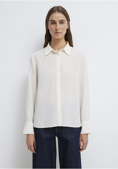 Mavi - Tencel Liyosel Karışımlı Ekru Gömlek 1211374-70057 Ekru
