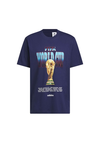 Adidas World Cup 26 Tour Graphic 2 Erkek Lacivert Futbol T-shirt Kh3680 Mavi