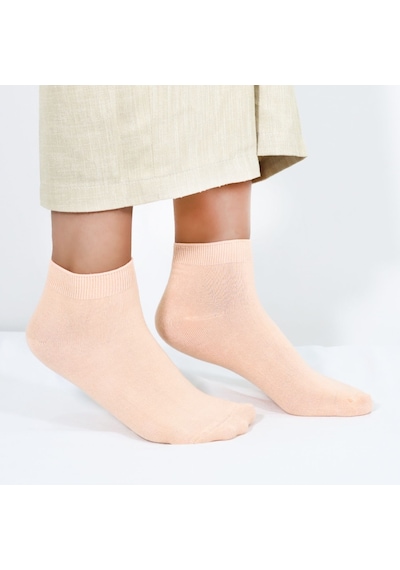 Kral Socks Kadın Bambu Patik 3 Adet Görünmez Dikişsiz Kısa Yazlık Çorap Asorti