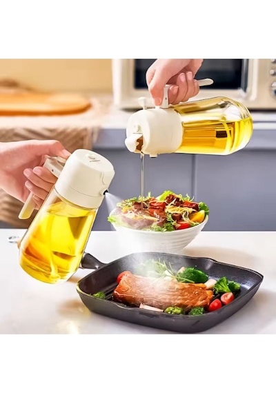 Çift Fonksiyonlu Sprey Yağdanlık 2'si 1 Arada Yağdanlık Beyaz Diğer
