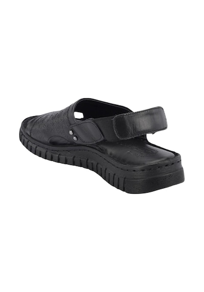 Forelli 38507 Alice-g Siyah Kadın Comfort Deri Sandalet 001