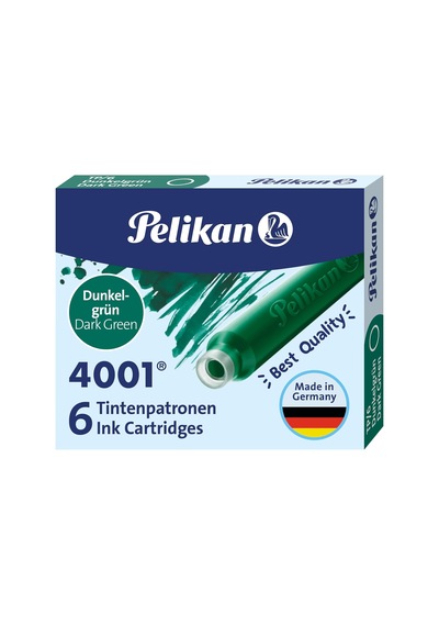Kartuş Serisi Tp6x Dolmakalem Kartuşu, Yeşil Altın - Siyah