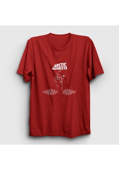 Presmono Unisex Snap Arctic Monkeys T-shirt Kırmızı