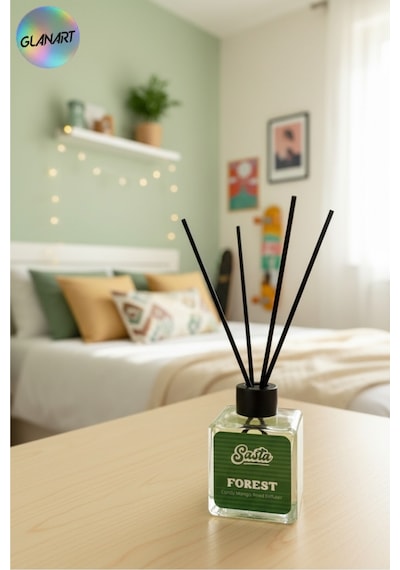 Sasta 100 Ml Saten Çubuklu Bambu Ortam Kokusu Genç Odası Forest Sedir