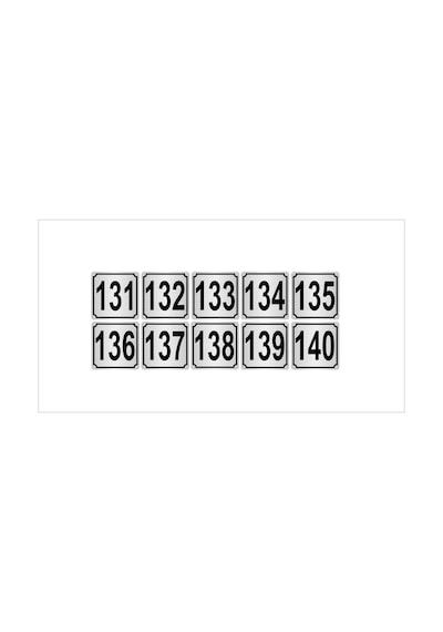 Metal Kapı,Masa,Dolap Numarası 4Cmx4Cm 10 Adet (131…140) (428976740)