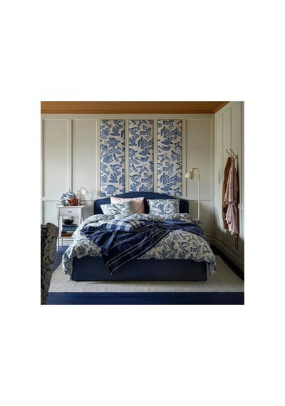 Ikea Bıttersöta Çift Kişilik Nevresim Takımı 220 X 240 Cm Açık Gri - Gök Mavisi Çok Renkli