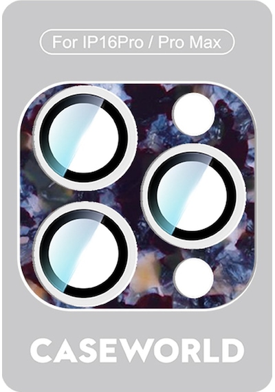Apple Uyumlu   iPhone 16 Pro Caseworld Crystal Color Serisi Full Kamera Lens Koruyucu Mor