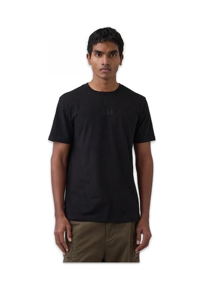 Gap 799323 V-frch Mini Logo Tee New T Siyah Erkek T-shirt-13601 Siyah