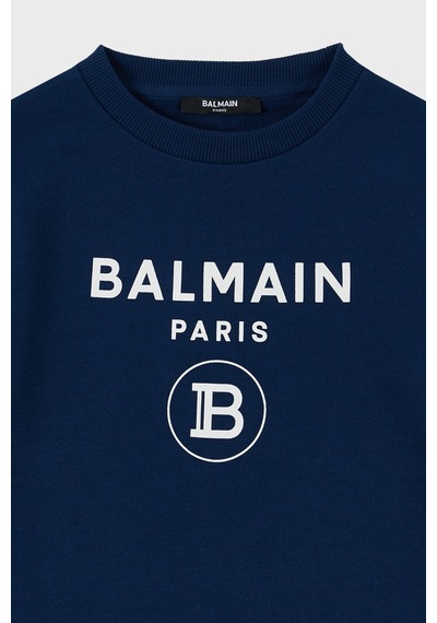 Balmain Çocuk Sweat 6m4760 Mx270 621 Saks