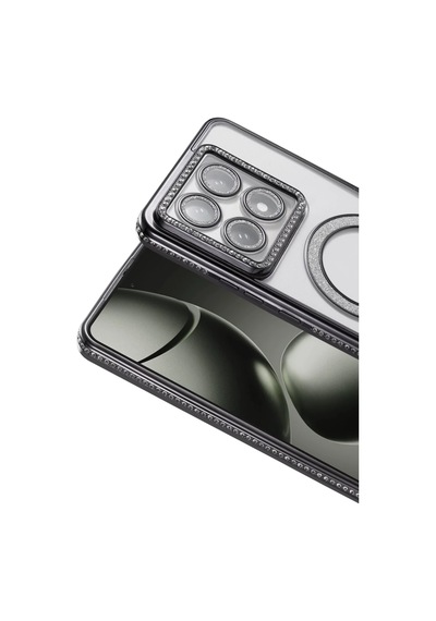 Xiaomi Mi 14t Pro Joke Simli Magneticsafe Kılıf - Siyah -