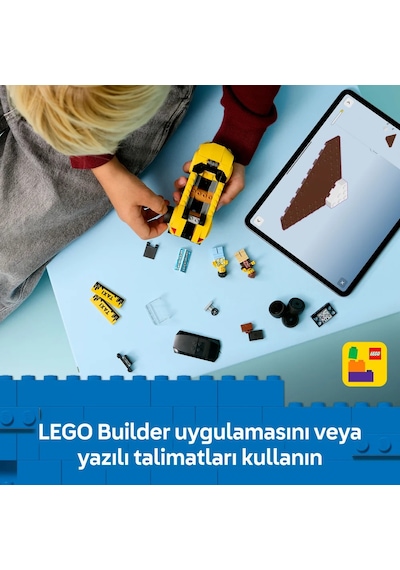 LEGO® City Sarı Taksi 60487 - 6 Yaş ve Üzeri Çocuklar İçin Minifigür İçeren Yaratıcı Oyuncak Yapım Seti (122 Parça)