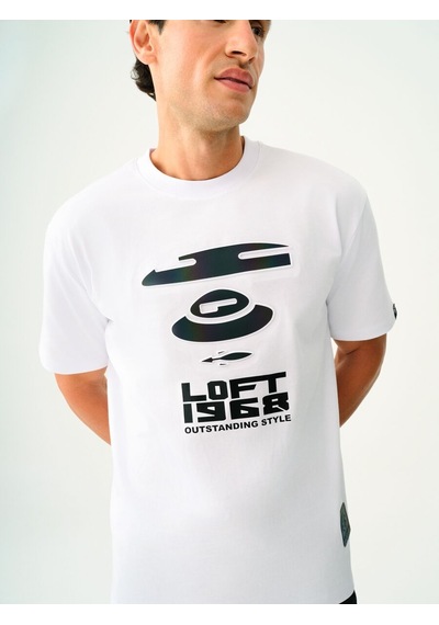 LOFT Loose Fit Erkek Tshirt K.kol Lf2036407 Q1.v1 Beyaz