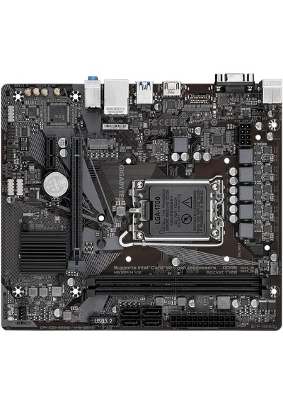 Gıgabyte H610m H V2 5600mhz Ddr5 Soket 1700 M.2 Usb 3.2 Hdmı D-sub Matx Anakart H610m H V2 Ddr5