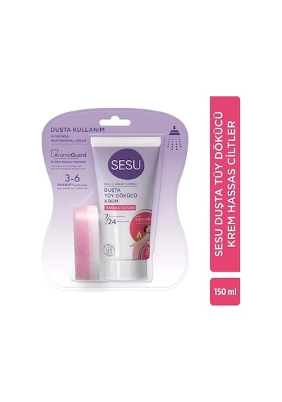 Sesu Tüy Dökücü Krem 150ml. Hassas Ciltler