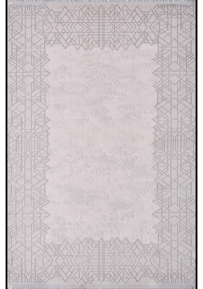 Artemis Halı Alegra 09111b Gri Krem Çizgi Desenli Bambu Halı