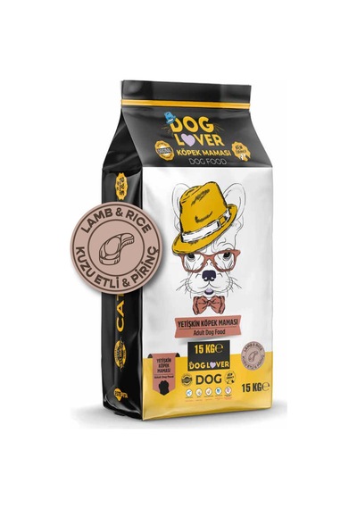 Dog Lover Kuzu Etli ve Pirinçli Yetişkin Köpek Maması 15  KG