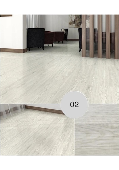 Nwyp02 Açık Gri Budaklı Yapışkanlı Ahşap Pvc Yer Döşeme Parkesi (534817853)