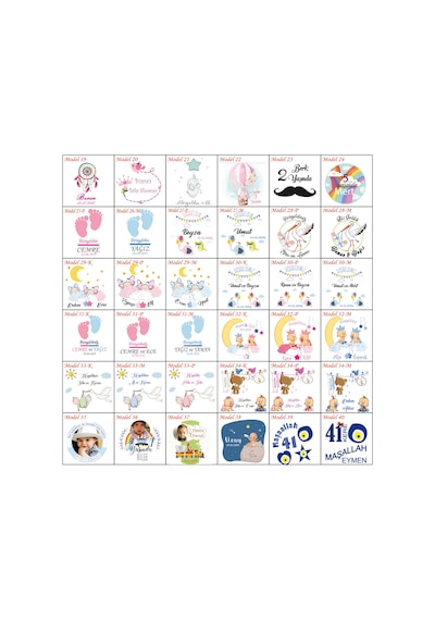 Famous Bebek Şekeri Magnet Bebek Mevlüt Hediyelik Isimli Kapak Açacak  (239797738)