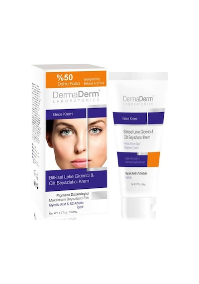 Dermaderm Bitkisel Leke Bakımı Beyazlatıcı Gece Kremi 100 G