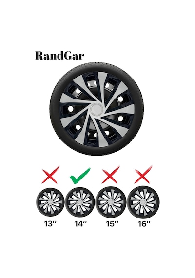 Mazda Tribute 14 İnç Jant Kapağı 4 Adet Siyah Gri C122 Rand