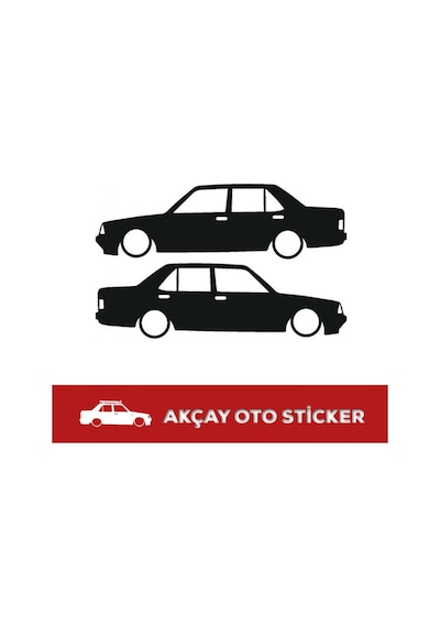 (2 Adet Set) Tofaş Şahin Sticker Şahin Gölge Sticker Oto Sticker