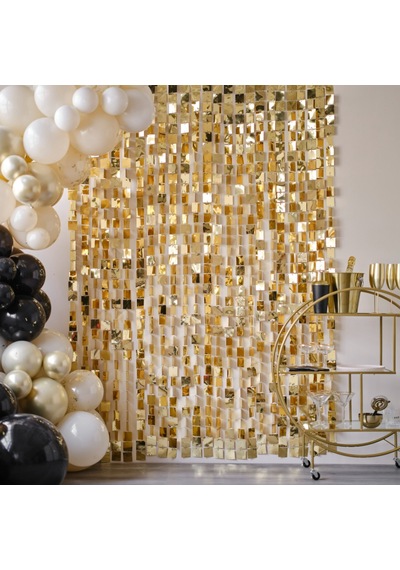 Ginger Ray - Backdrop - Sequin Wall - Gold/champagne - Arka Fon - Payetli Duvar - Altın/şampanya 0 - 99
