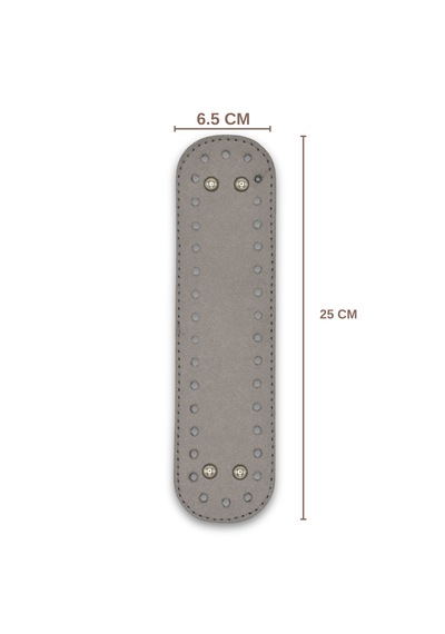 Sensy Çanta Tabanı Mini Suni Deri 6.5cmx25cm Gri