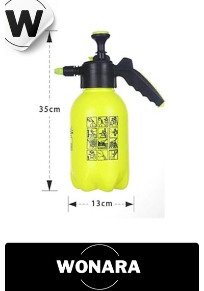 Ergonomik Ayarlanabilir Basınçlı Püskürtmeli 2 Litre Profesyonel Bahçe Araç Temizleme Pompası