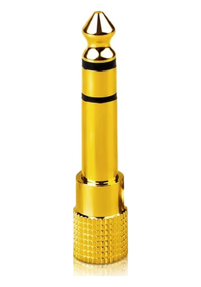 3.5mm Dişi - 6.35mm Erkek Ses Dönüştürücü Adaptör, Stereo Jak Çevirici, Kulaklık Mikrofon Hoparlör Amfi Mikser Uyumlu, Altın Kaplama, Metal Gövde, Tak Çalıştır S310